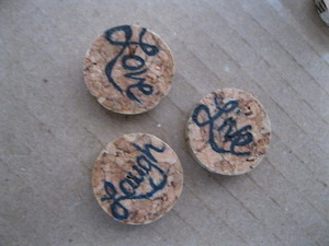 Wine Glass Charms from Wine Corks