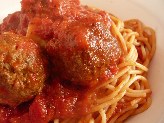 Spaghetti and meatballs